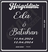 Resim EYBA STİCKER Düğün Nişan ayna yazısı 40x35 Cm BEYAZ ÜTFEN SORU SORDAN ULAŞIN ayna değil yazıdır 
