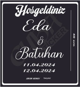 Resim EYBA STİCKER Düğün Nişan ayna yazısı 40x35 Cm BEYAZ ÜTFEN SORU SORDAN ULAŞIN ayna değil yazıdır 