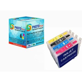 Resim XPLUS Epson T0711-t0714 Uyumlu Kolay Dolan Kartuş - 4 Renk Dolu 