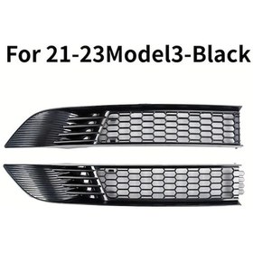 Resim Honeybeeshop Tesla Model Y Model 3 Grille Ekleme 2 Adet On Hava Giris Kapak Mat Siyah 2021 2024 2023 Uyumlu 