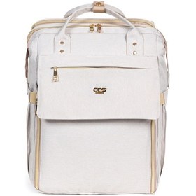 Resim Beşikli Anne Bebek Bakım Sırt Çantası Bej 