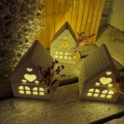Resim Silikon Reçine Döküm Kalıpları Mumluklar İçin - Kalp Ev Tealight Stand Alçı El Sanatları Kalıbı, DIY Çimento Şamdan Silikon Kalıpları - Ev Dekor Hediye Fikri 