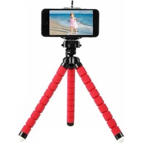 Resim Cep Telefonları Gopro Kamera ve Makineler Için Büyük Boy Sünger Ayaklı Akrobat Ahtapod Tripod + Telefon Tutacağı 