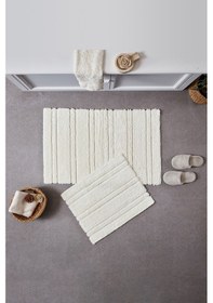 Resim Doquhome Pera Banyo Paspası Krem 60x100cm Krem 