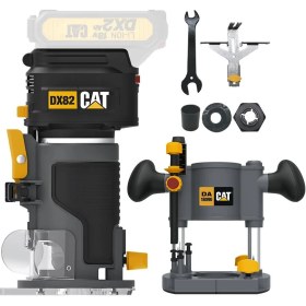 Resim Cat DX82B.3 18VOLT Şarjlı Kömürsüz 6mm Devir Ayarlı Profesyonel Avuç Içi El Frezesi Formika Tıraşlama (Akü Dahil Değildir) 