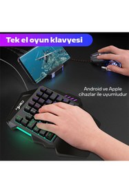 Resim İsmiyle Al HXSJ V100+ A869 Gaming 7200 DPI 7 RGB ışıklı Oyuncu Klavye+Oyuncu Mouse-(5775) 