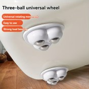 Resim 4'lü Ağır Hizmet Tipi Yapışkanlı Tekerlek Seti - Kolay Kurulum, Mobilya, Depolama Kutuları & Çöp Kutuları için 360° Dönebilen Tekerlekler - Ahşap Zeminlerde Hasarsız 