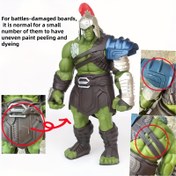 Resim 1 Adet Hulk Savaş Hasarlı Tahta Figür - Boya Soyulması ve Metalik Detaylar ile Spartalı Savaşçı Zırhı, Avengers Ragnarok Gladyatör Koleksiyonluk, Hayranlar İçin Yüksek Detaylı Hediye 