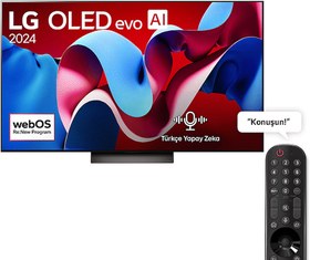 Resim LG OLED65C46LA 65 inç 165 Ekran 4K Smart AI Sihirli Kumanda Uydu Alıcılı webOS24 OLED evo TV 