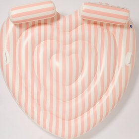 Resim Sunnylife | Stole My Heart Pembe Çizgili Kalp Deniz Yatağı 