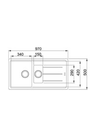 Resim Franke Fragranıt Basıs Bfg 651 Bıanco 1.5 Gözlü Mutfak Eviyesi 