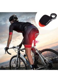 Resim Led Güneş Enerjisi İle Şarj Edilebilir Bisiklet Kuyruk Lambası Solar Bisiklet Lambası Siyah 