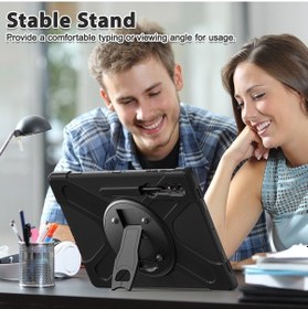 Resim Ebitda Samsung Uyumlu Tab S10 Ultra X920/s9 X910/s8 X900 X906 Kılıf Kickstand Pc + Silikon Kapak Tablet Kılıfı 