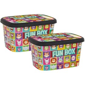 Resim Asfaravm Oyuncak Saklama Kutusu Funbox 2 Li Büyük Set 50 Lt 