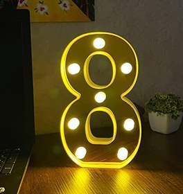 Resim giftmoda 3D Işıklı Led Sayı Dekoratif Aydınlatma Büyük Boy 8 