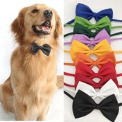 Resim Şık Ayarlanabilir Evcil Hayvan Papyon Yaka - Dayanıklı Polyester, Küçükten Büyük Köpekler & Kedilere Uygun 