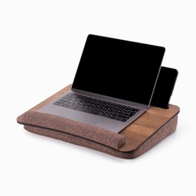 Resim Hype Store Vigo Wood-LS013 Minderli Laptop Sehpası (Ceviz) 