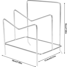 Resim Mutfak İçin Paslanmaz Çelik Saklama Rafı, Yerden Tasarruf Sağlayan Bulaşıklık, Paslanmaz Çelik Kesme Tahtası İçin Kalın Drenaj Rafı İle Tezgahınızı Düzenler 