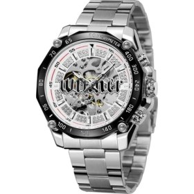 Resim Hanyang Gümüş T-Kazanan Moda Basit Tarzı Oymak Mekanik Hareket Mekanik Saat Altın Düzensiz Şekil Saat Çelik Kayış Saat (Yurt Dışından) 