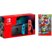 Resim Nintendo Switch V2 32 GB YD + Oyun | Kırmızı - Mavi 
