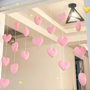 Resim Deliksiz sevgi kapı perdeleri 7'li set, yüksek görünüşlü ve şirin yatak odası asma perdesiyle pembe kızlık ev dekorasyonu 