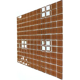 Resim Mutfak Tezgah Arası, Banyo, Havuz, Sauna, Spa ve Iç ve Dış Dekorasyonda Tüm Yüzeyler Için, Sütlü Kahve 30X30 cm. Fileli Kristal Cam Mozaik. ( 1 M2 Fiyatıdır ) 