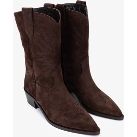 Resim Valmenti Kadın Hakiki Deri Kahverengi Süet Western Bot 1135 0204 Bn Bot SK25-26 Kahve Suet 