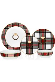 Resim Zm Decor Beyaz Ekose Tabak 28 cm 