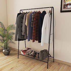 Resim METALLİCA CONCEPT Oval Telli Siyah Butik Elbise Askılığı Konfeksiyon Askılık 