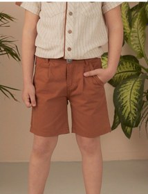 Resim Denokids Ollie&Olla Kahverengi Erkek Çocuk Gabardin Şort Çok Renkli 
