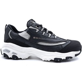 Resim KİNG PAOLO King Paolo Memory Foam Cool Komfort Kadın Siyah Sneaker Spor Ayakkabı 