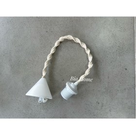 Resim BİA HOME Makrome Örgü E27 Tip Kablolu Duy, Makrome Avize 