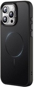 Resim Zebana Apple iPhone 14 Pro Max ile Uyumlu Kılıf Zebana NeoFiber Silikon Kılıf (Kablosuz Şarj) Siyah 