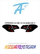 Resim aksesuar folyo tasarım Citroen C4 HB 2012-2016 Stop Folyo 