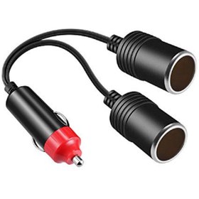 Resim Derwell Araç Çakmaklık Splitter 1 Erkek 2 Dişi Çakmak Uzatma 12v-24v 2 Yolları İkili Araç Çakmak Çoklayıcı 