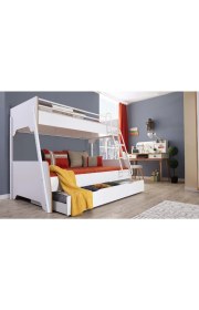 Resim Bubu Home Retro 3 Kişilik Geniş Ranza Yavrulu 