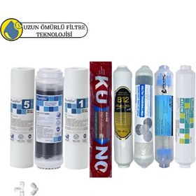 Resim Pemax Water Solutions Purefer Açık Kasa Çift Sediment Sertifikalı 8'li Orijinal Lg Kuno Mebran 4'lü Mineral-B12 Alkali-Detox 