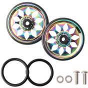 Resim Youmex Brompton İçin Cnc Alüminyum Kolay Taşıma Yardımcı Tekerlekleri - Renkli Çift Set - Hafif Ve Dayanıklı 