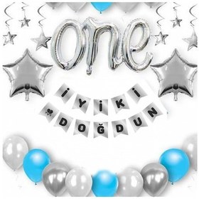 Resim Doğum Günü Süsleri Seti 1 Yaş Erkek 