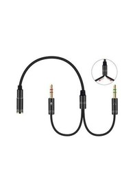Resim Kulaklık Mikrofon Ayırıcı Aparat 3.5 MM Headphone Mic Audio 