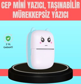 Resim shopwave Bluetooth Bağlantılı Mini Termal Yazıcı Öğrenci ve Ofis İçin 