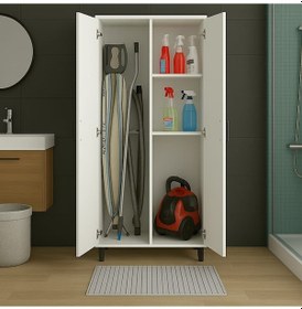 Resim Çok Amaçlı 2 Kapılı Banyo Dolabı Beyaz 
