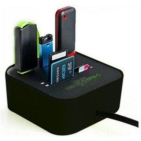 Resim 3 Port Usb 2.0 Hub Usb Çoklayıcı Usb Kart Okuyucu 