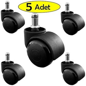 Resim Tekerlek Ofis Koltuğu Tekerleği Koltuk Tekeri 5 Li Set Sandalye T 