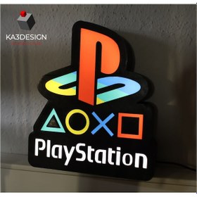 Resim Playstation Ps Tasarımlı Led Gece Lambası Çok Renkli 