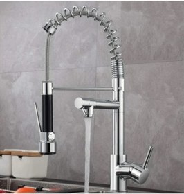 Resim Hms Spiralli Çift Başlı Endüstriyel Mutfak Eviye Bataryası 