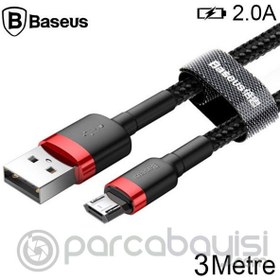 Resim Baseus Cafule Micro Usb 3metre Uzun Halat Usb Şarj Kablo 