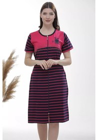 Resim Dınar Textıle Fermuarlı Ev Triko Bornozu 233592620 Ahududu 