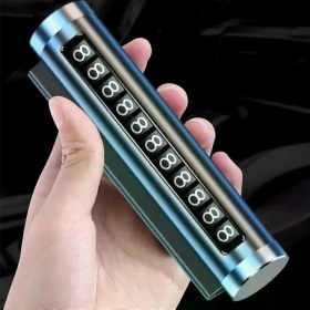 Resim Telefon Numarası Plaka Silindiri Ayarı Renkli Metal Alüminyum Araba Geçici Park Kartı Evrensel Moda Oto Aksesuarları (4741) 