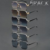 Resim 6 Paket Erkek ve Kadın Metal Yarım Çerçeveli Moda Gözlükleri - Lense ile Şık Siyah Çerçeveler, Düğünler, Çiftler Partileri, Noel Hediyeleri ve Günlük Moda için Mükemmel, Çiftler Moda Gözlükleri | Şık Gözlükler | Dayanıklı Gözlükler 